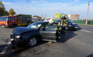 У Струмівці сталася ДТП, в легкового автомобіля повністю зім'ятий перід