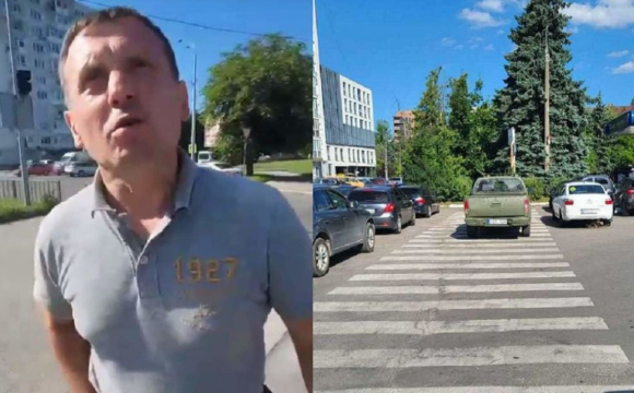 На заході України комбат-самозванець припаркувався на зебрі і погрожував «розірвати на шматки» перехожого