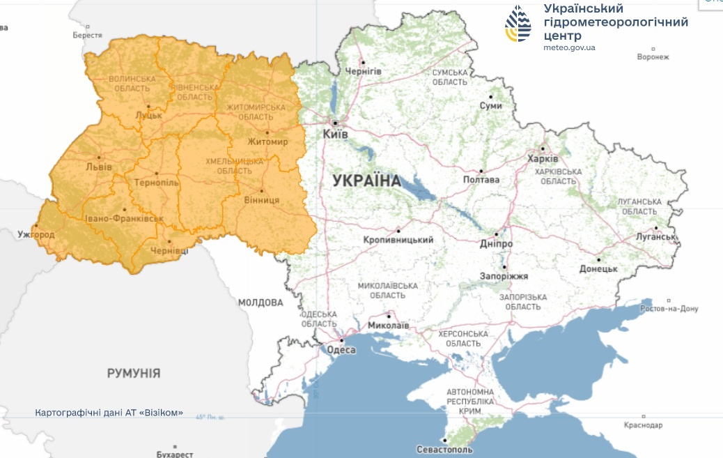 У Луцьку та області оголосили високу небезпеку на найближчу ніч