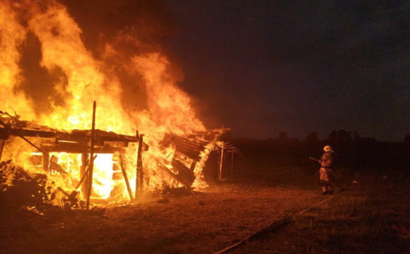 На Волині блискавка влучила в господарчу будівлю: спалахнула пожежа